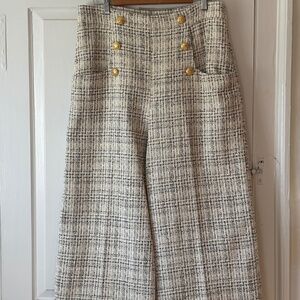 Zara Tweed Sailor Pants